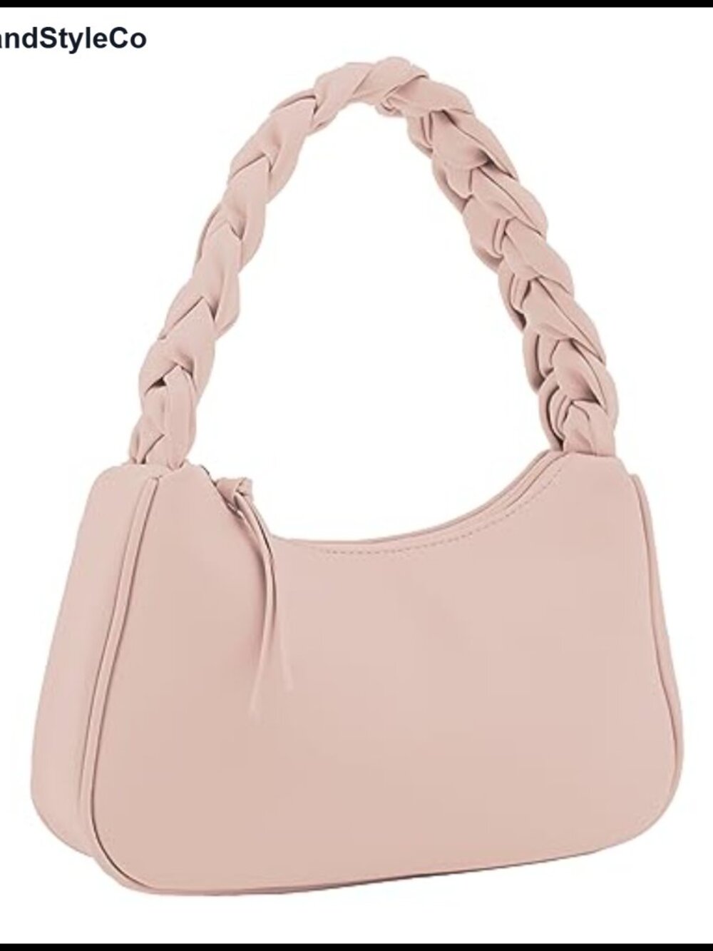 Braided Top Handle Hobo Shoulder Bag Vegan Leather Small Tote Purse